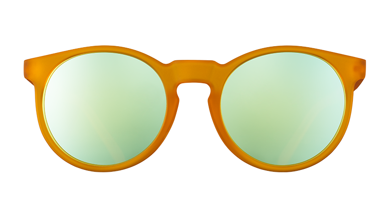 Orange Round Sunglasses - Freshly Baked Man Buns Dark Yellow | Goodr