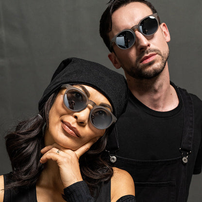 Round Gray Sunglasses - They Were Out of Black Dark Gray | Goodr