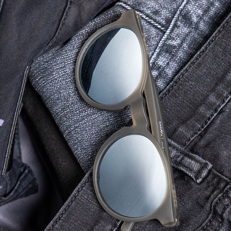 Round Gray Sunglasses - They Were Out of Black Dark Gray | Goodr