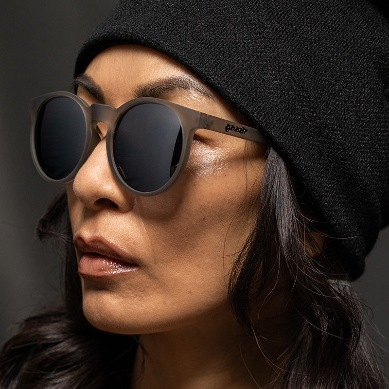 Round Gray Sunglasses - They Were Out of Black Dark Gray | Goodr