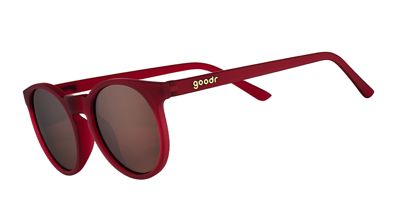 Round Burgundy Sunglasses - I'm Wearing Burgundy Dark Red | Goodr