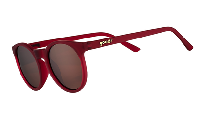 Round Burgundy Sunglasses - I'm Wearing Burgundy Dark Red | Goodr