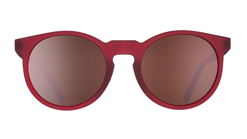 Round Burgundy Sunglasses - I'm Wearing Burgundy Dark Red | Goodr