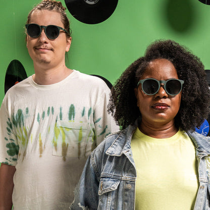 Round Green Sunglasses - I Have These on Vinyl, Too Dark Green | Goodr