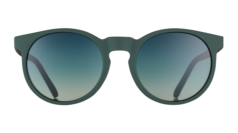 Round Green Sunglasses - I Have These on Vinyl, Too Dark Green | Goodr