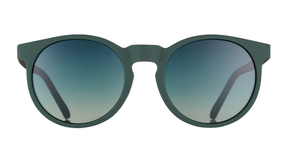 Round Green Sunglasses - I Have These on Vinyl, Too Dark Green | Goodr