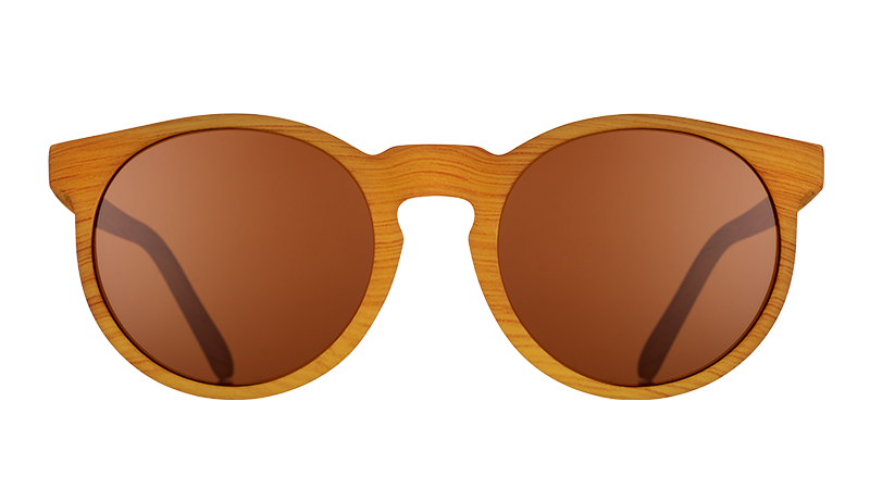 Round Wood Grain Sunglasses - Bodhi's Ultimate Ride Light Brown | Goodr
