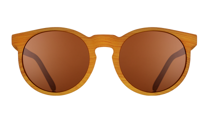 Round Wood Grain Sunglasses - Bodhi's Ultimate Ride Light Brown | Goodr