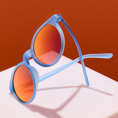 Blue Circle Sunglasses - VHS Soul in a 4K World Blue | Goodr
