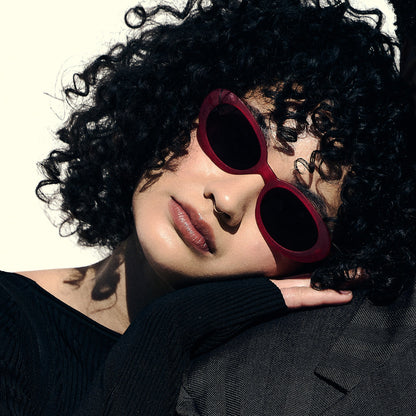 Hot Pink Oval Sunglasses - Dancing Through Dimensions Hot Pink | Goodr