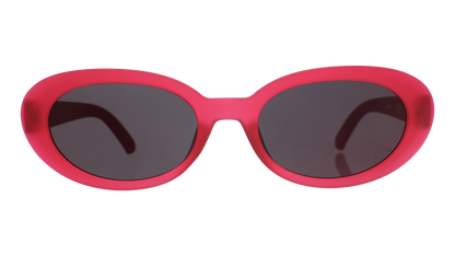 Hot Pink Oval Sunglasses - Dancing Through Dimensions Hot Pink | Goodr
