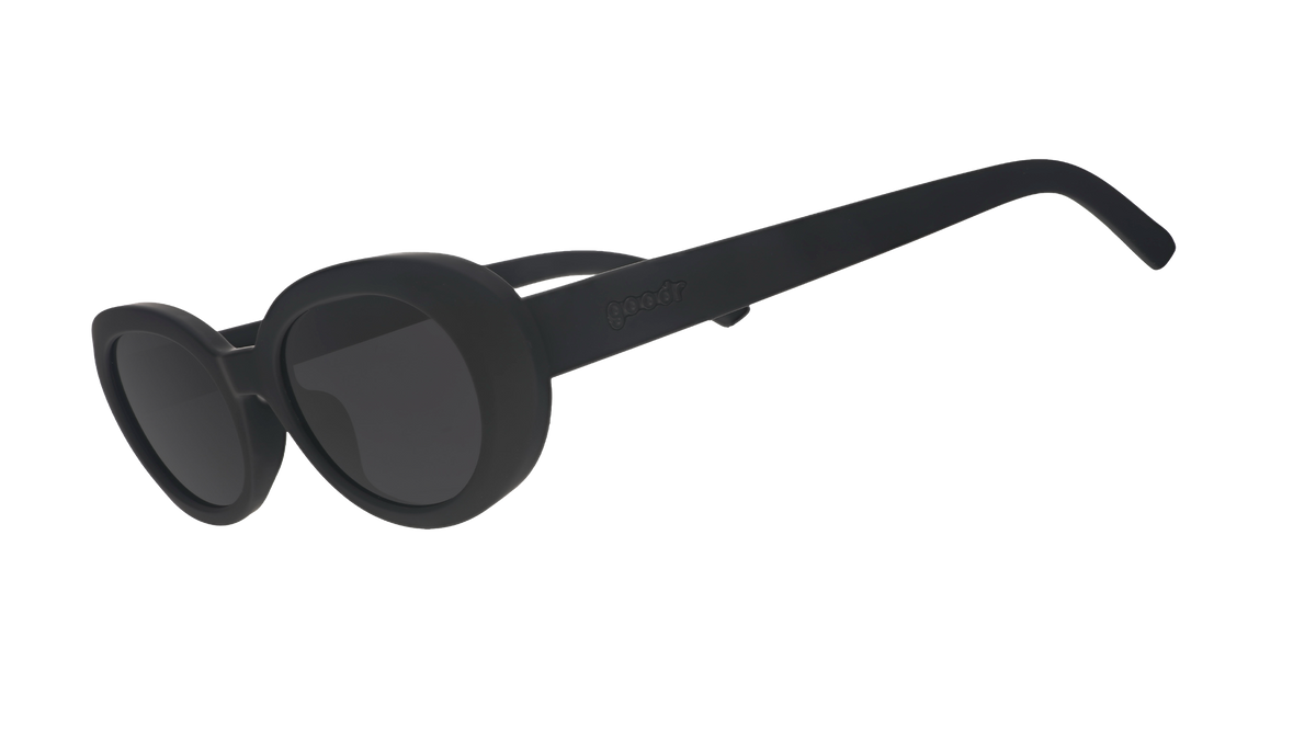 Black Oval Sunglasses - Always Having a Moment Black | Goodr