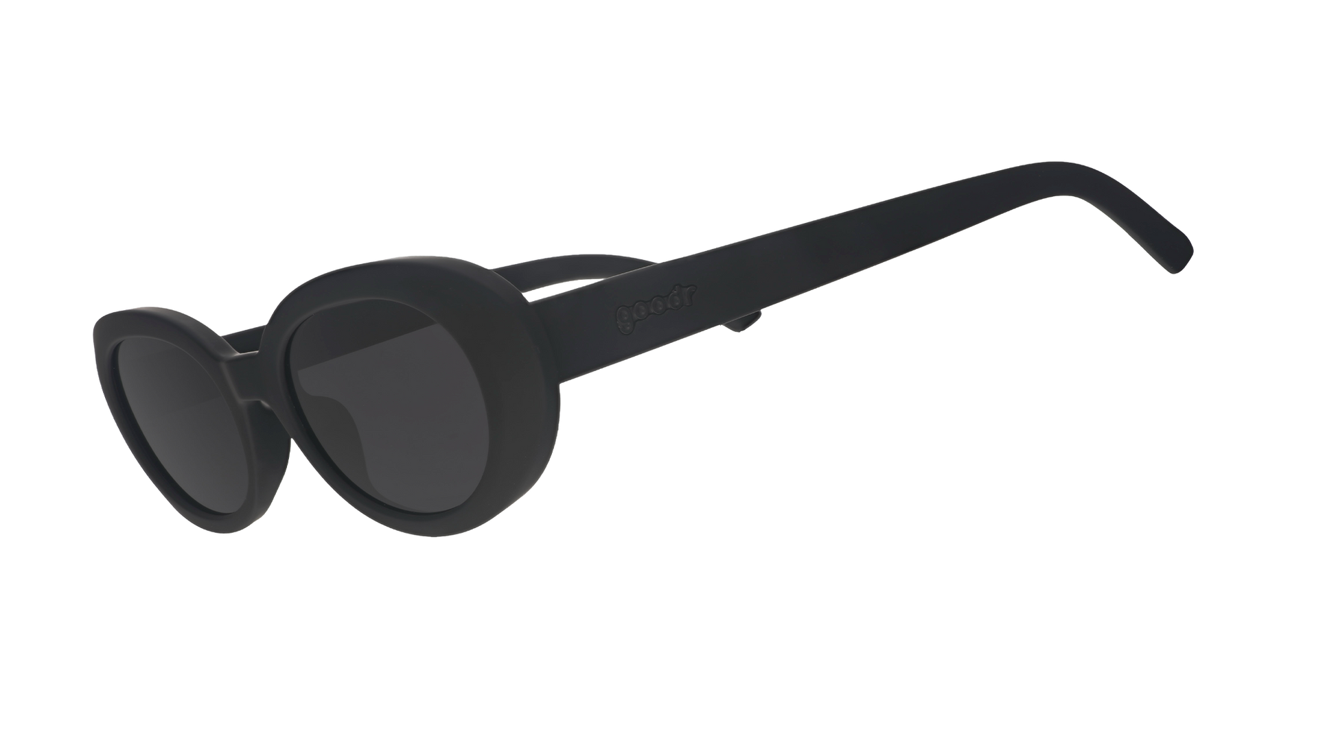 Black Oval Sunglasses - Always Having a Moment Black | Goodr