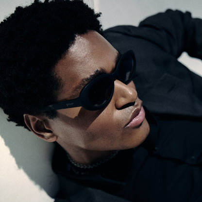 Black Oval Sunglasses - Always Having a Moment Black | Goodr
