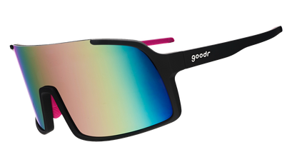 Black Wrap Sunglasses - Ask Me About My Escape Plan Black | Goodr