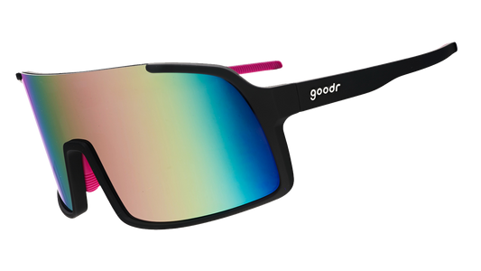 Black Wrap Sunglasses - Ask Me About My Escape Plan Black | Goodr