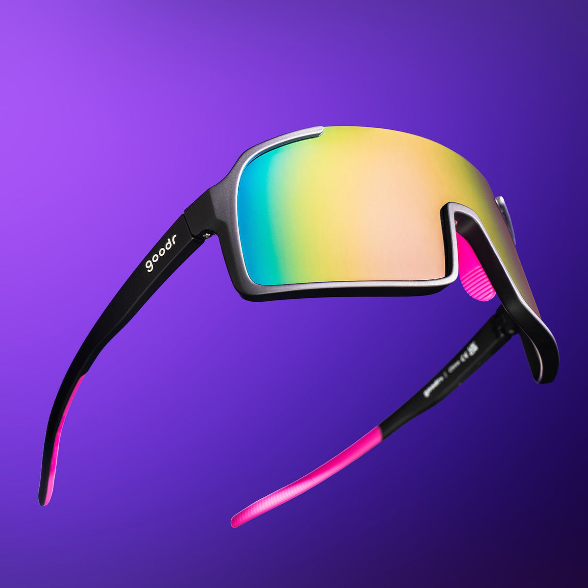 Black Wrap Sunglasses - Ask Me About My Escape Plan Black | Goodr