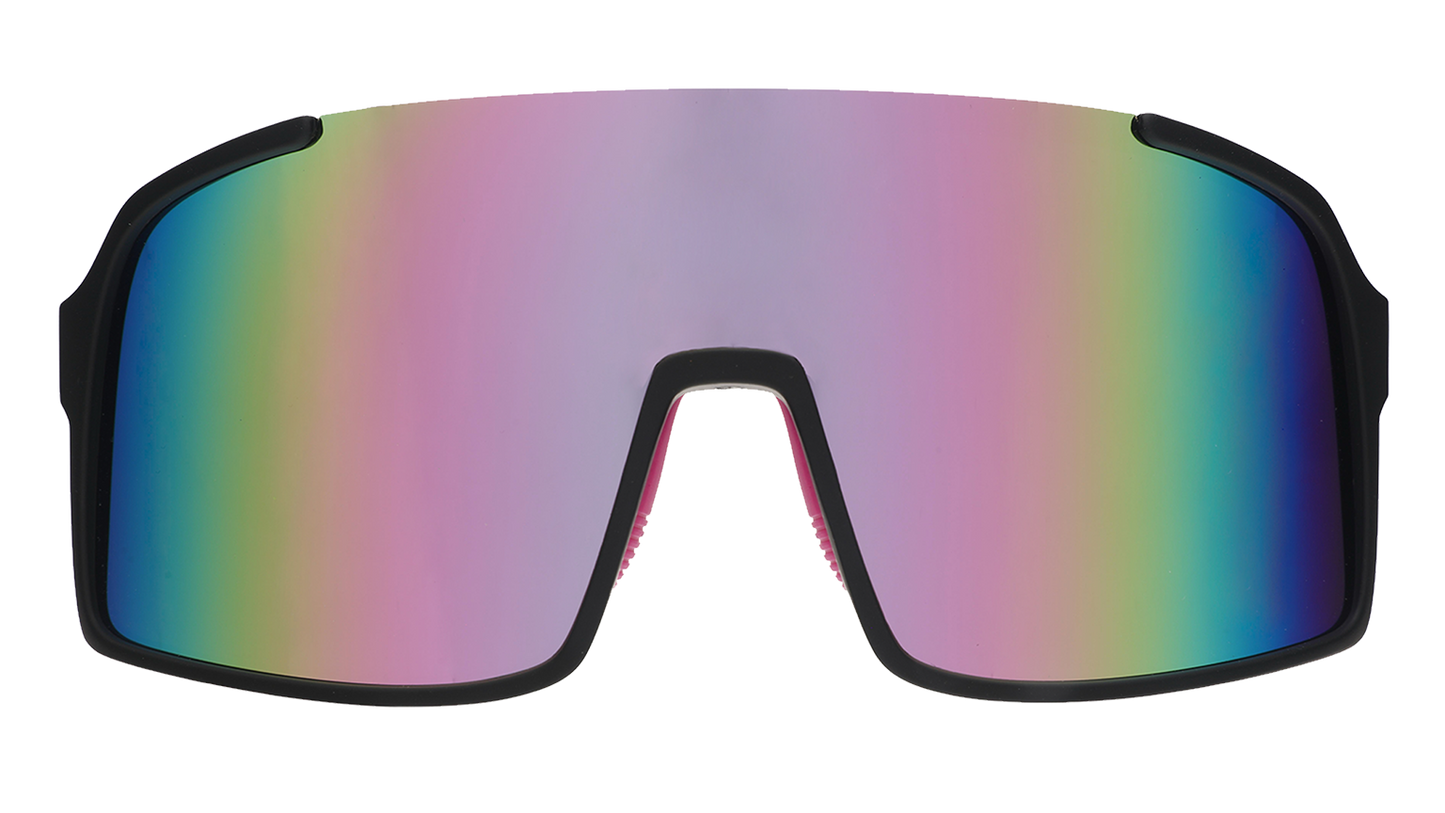 Black Wrap Sunglasses - Ask Me About My Escape Plan Black | Goodr