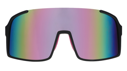 Black Wrap Sunglasses - Ask Me About My Escape Plan Black | Goodr
