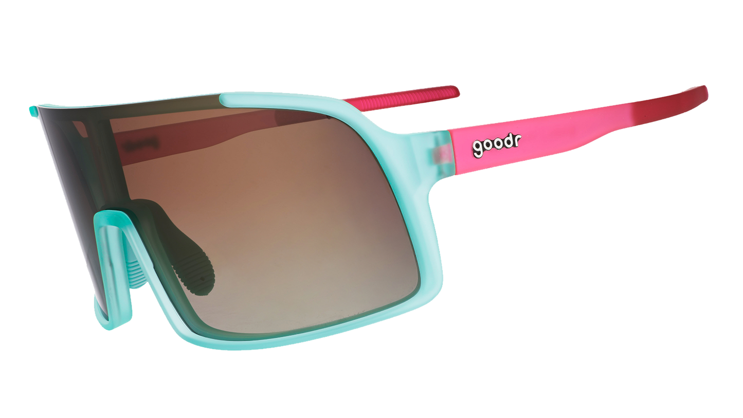 Teal and Pink Wrap Sunglasses - Speak of the Daredevil Teal | Goodr
