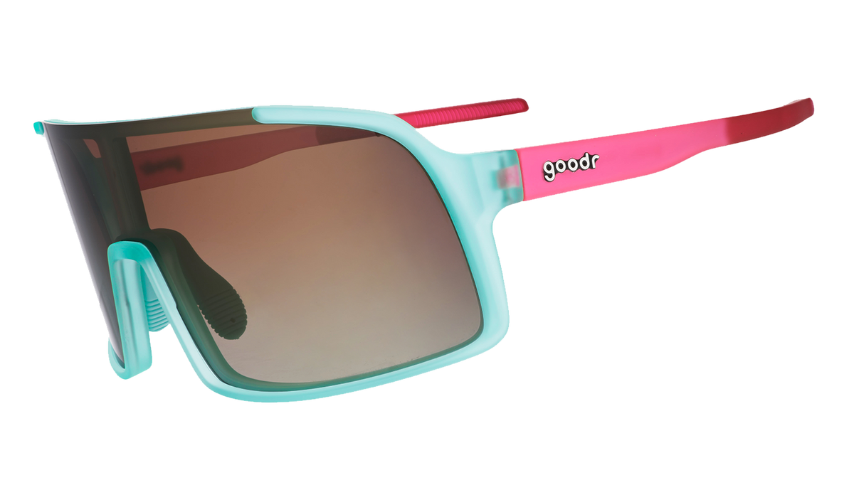 Teal and Pink Wrap Sunglasses - Speak of the Daredevil Teal | Goodr