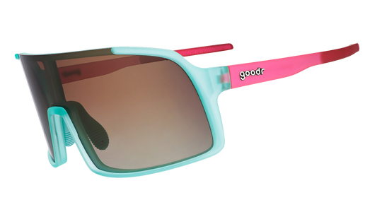 Teal and Pink Wrap Sunglasses - Speak of the Daredevil Teal | Goodr