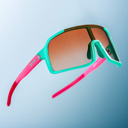 Teal and Pink Wrap Sunglasses - Speak of the Daredevil Teal | Goodr