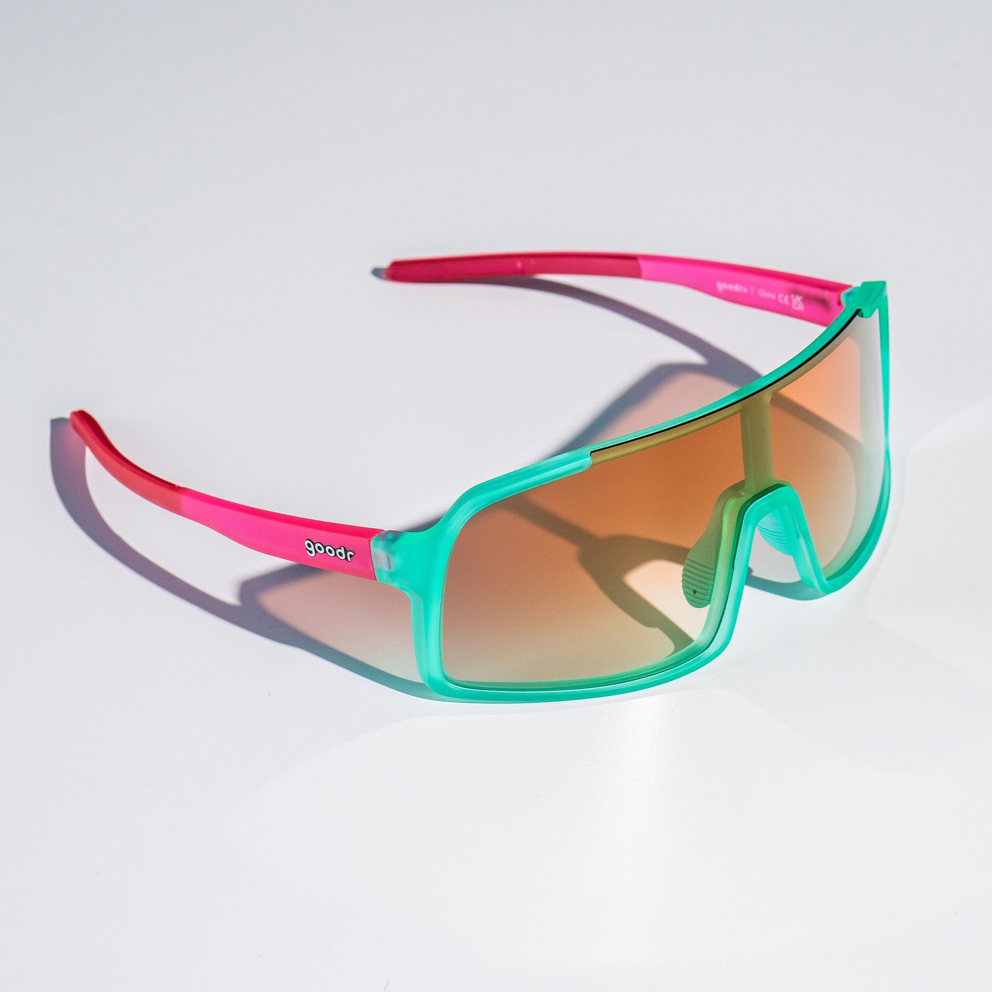 Teal and Pink Wrap Sunglasses - Speak of the Daredevil Teal | Goodr