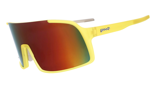 Yellow Wrap Sunglasses - Lives Life in All-Caps Yellow | Goodr
