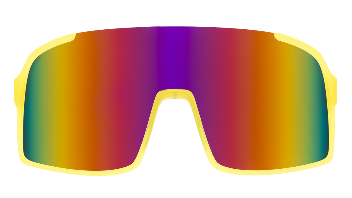 Yellow Wrap Sunglasses - Lives Life in All-Caps Yellow | Goodr