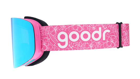 Pink Snow Goggles - Bunny Slope Dropout Pink | Goodr
