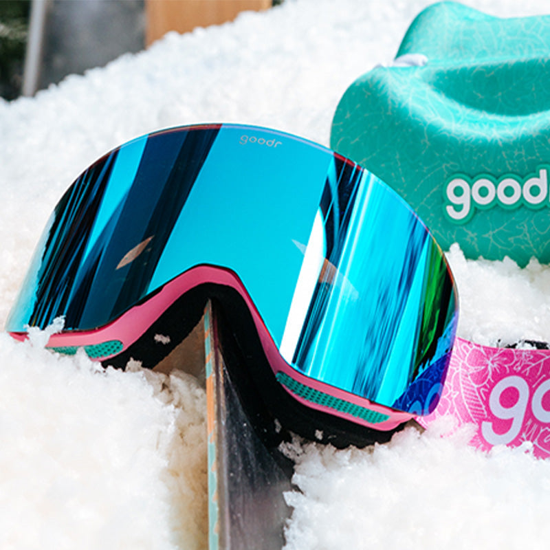 Pink Snow Goggles - Bunny Slope Dropout Pink | Goodr