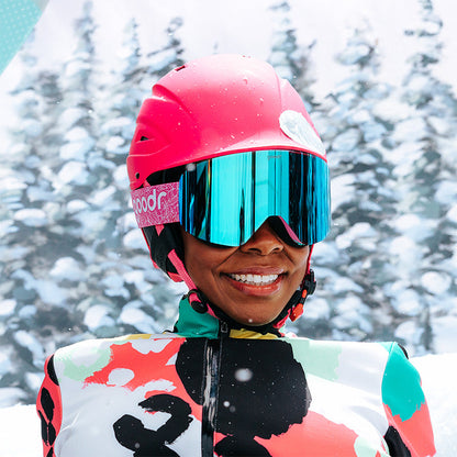 Pink Snow Goggles - Bunny Slope Dropout Pink | Goodr