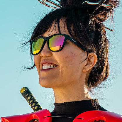 Black & Pink Sunglasses - Professional Respawner Black | Goodr